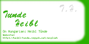 tunde heibl business card